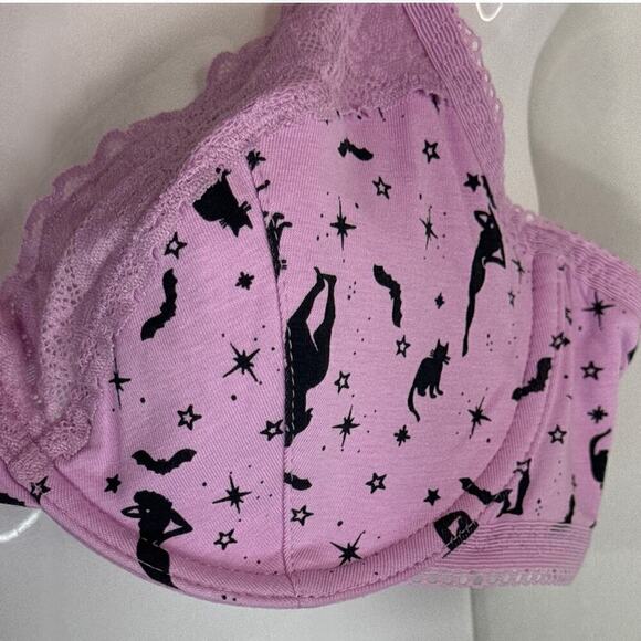 Savage Fenty Underwired Unlined Bra in Bubble Pink Starry Pin Up 38B NWT - Picture 2 of 6